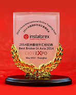 China International Online Trading Expo (CIOT EXPO) 2014 – Nejlepší broker v Asii
