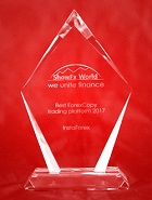รางวัล  Best ForexCopy Trading Platform 2017 จากทาง ShowFx World
